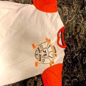 2XL Cream and Orange Pepe Shirt